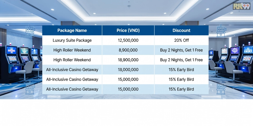 Bảng giá chi tiết các gói dịch vụ hotels with casinos 69vn cập nhật 2025
