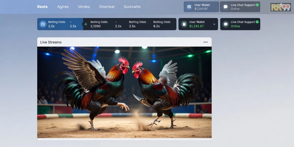 Giao diện nền tảng cá cược đá gà cựa dao uy tín hàng đầu 2025