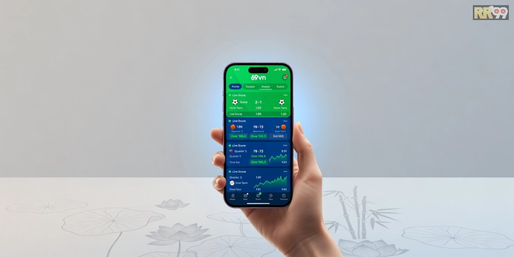 Hình minh họa khái niệm trò chơi thể thao 69vn với giao diện cá cược trực tuyến hiện đại.